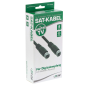 Preview: Sat-Kabel mit Bg Nut Steckern, 5m schwarz