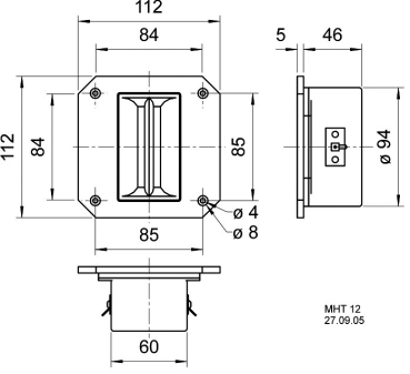 VISATON - High-End Hochtöner MHT 12 - 8 Ohm - Magnetostat - Lautsprecher