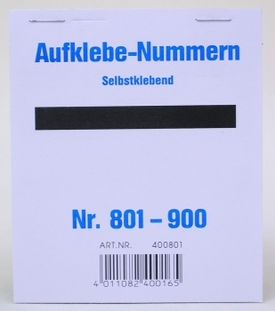 Aufklebenummern für Verlosung, Tombola