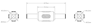 DC Doppelkupplung / Stecker / Muffe / Verbinder - 5,5 x 2,1 mm