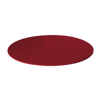 Plattentellerauflage, Slip Mat aus Filz - Dynavox rot