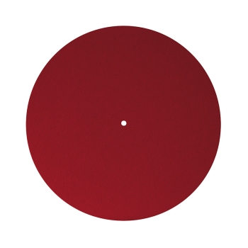 Plattentellerauflage, Slip Mat aus Filz - Dynavox rot