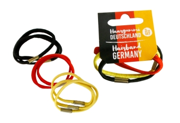 Deutschland - Haargummi-Set - Fanartikel - 3 Farben