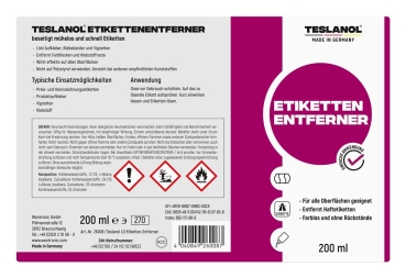 Teslanol Etikettenentferner 200 ml