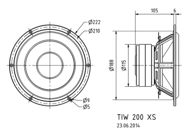 VISATON - High-End Tieftöner TIW 200XS - 8 Ohm - Lautsprecher - Bass