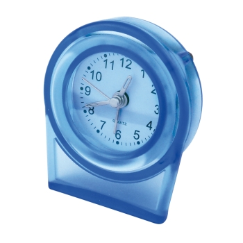 Wecker analog blau transparent