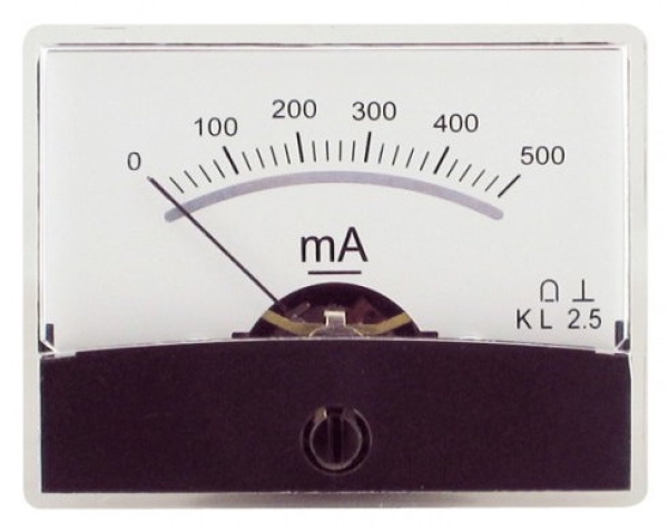 Einbauinstrument 500mA-Spiegel