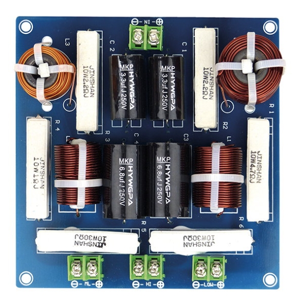 Frequenzweiche Dynavox 3-Weg - 300 Watt - fertig aufgebaut