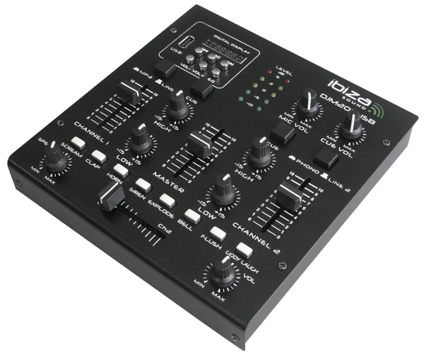 Ibiza DJM200USB 3-Kanal Mischpult