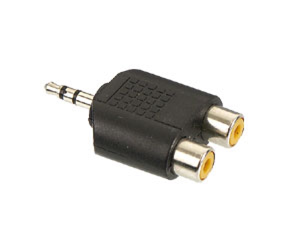 Adapter Klinke 3,5 mm - 2x Cinch Buchse - stereo