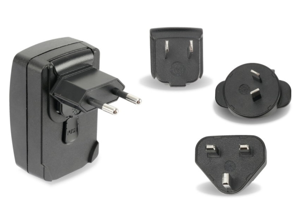 Steckerreisenetzteil mit USB - 230 V - 5 V/1 A Euro, UK, US, AU