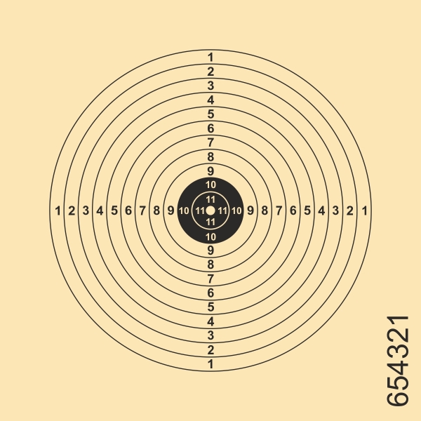 Schießscheibe / Zielscheibe 12cm