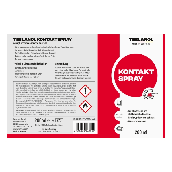 Teslanol Kontaktspray 200 ml