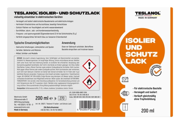 Teslanol Isolier- und Schutzlack Spray