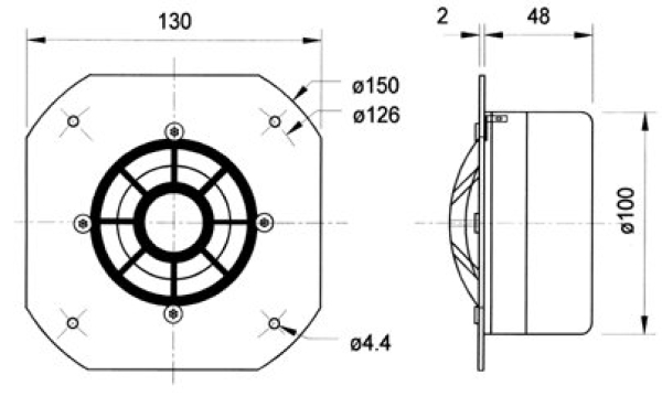 VISATON - High-End Mitteltöner DSM 50 FFL - 8 Ohm - Lautsprecher