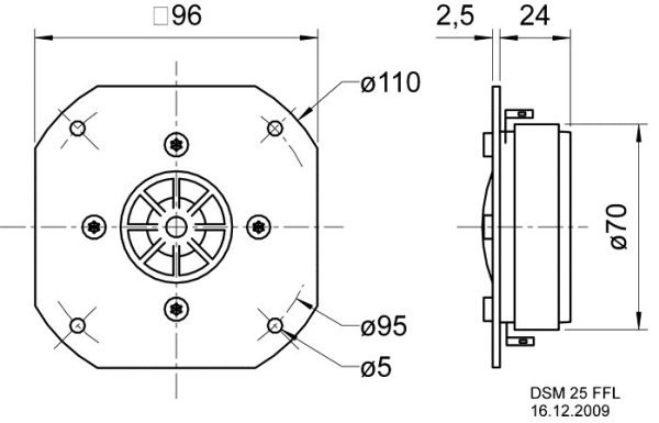 VISATON - High-End Hochtöner DSM 25 FFL - 8 Ohm - Lautsprecher