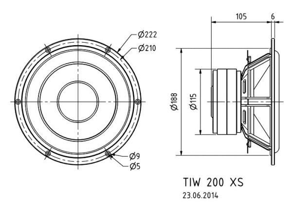 VISATON - High-End Tieftöner TIW 200XS - 8 Ohm - Lautsprecher - Bass