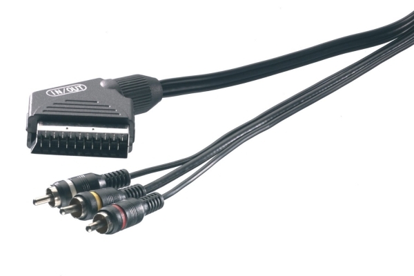 VIVANCO 06932 - Scart   Cinch Adapterkabel IN/OUT - 2m