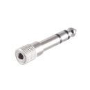 Klinkenadapter 6,3 auf 3,5 mm silber