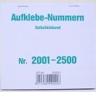 Aufklebenummern für Verlosung, Tombola