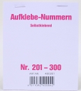 Aufklebenummern für Verlosung, Tombola